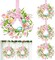 4-Pack 12-Inch Mini Easter Wreaths – Colorful Eggs, Flowers, and Bow for Kitchen Cabinets, Windows, Doors, and Spring Decor